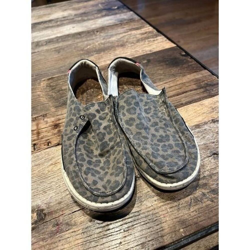 Hey‎ dude woman leopard black shoes 8